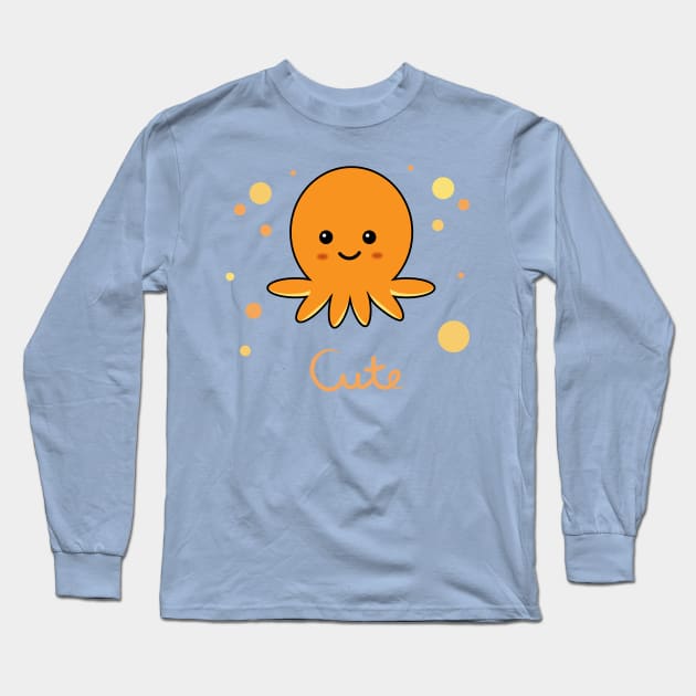 cute octopus Long Sleeve T-Shirt by Karroart